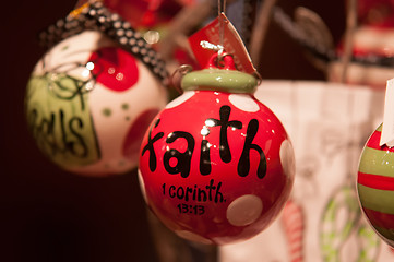 Image showing faith christmas decorations