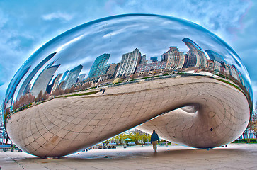 Image showing chicago skyline and streets