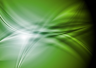 Image showing Wavy green design