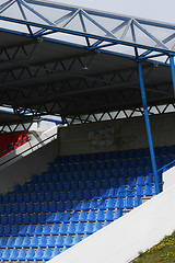 Image showing soccer stadium seats