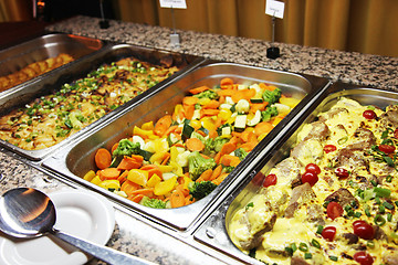 Image showing Delicious hot buffet