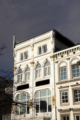 Image showing Exterior facade of an elegant white building