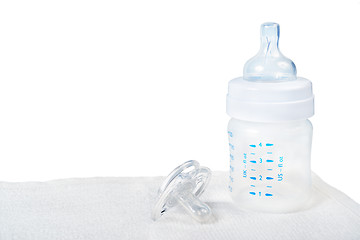 Image showing Baby bottle and pacifier