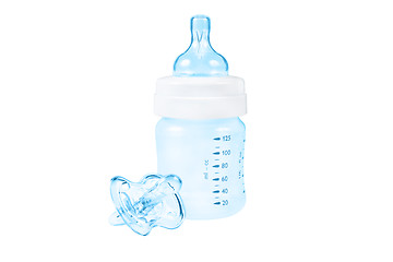 Image showing Baby bottle and pacifier