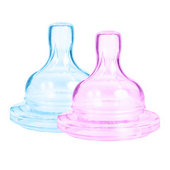 Image showing Baby bottle pink and blue