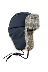 Image showing dark blue children's fur cap