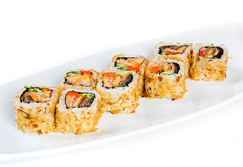 Image showing Sushi (Roll Kazuma) on a white background