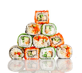 Image showing Sushi Roll on a white background