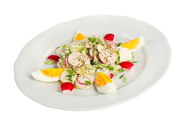 Image showing radish salad with egg