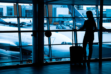 Image showing Passengers at the airport