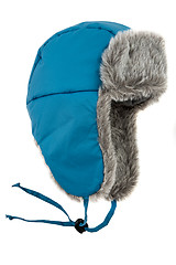 Image showing dark blue children's fur cap