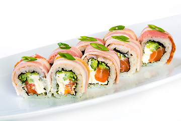 Image showing Sushi Roll on a white background