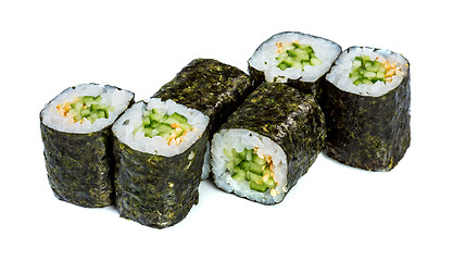 Image showing Sushi Roll (Kappa maki roll) on a white background