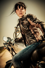 Image showing Biker girl