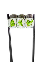 Image showing Sushi Roll (Kappa maki roll) on a white background