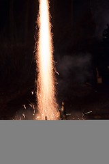 Image showing Fireworks rocket launch