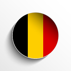 Image showing Belgium Flag Paper Circle Shadow Button