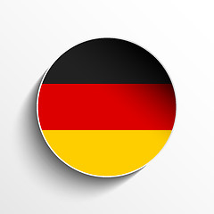 Image showing Germany Flag Paper Circle Shadow Button