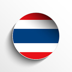 Image showing  Thailand Flag Paper Circle Shadow Button