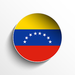 Image showing Venezuela Flag Paper Circle Shadow Button