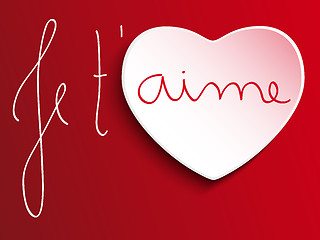 Image showing Valentine Day Je t'aime Heart