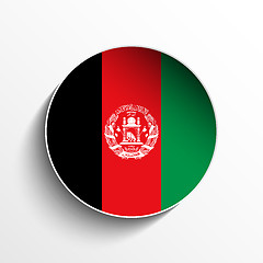 Image showing Afghanistan Flag Paper Circle Shadow Button