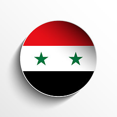 Image showing Syria Flag Paper Circle Shadow Button