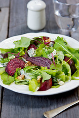 Image showing Roasted Beetroot with Blue cheese salad