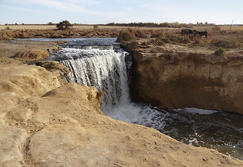 Image showing Wadi Elrayan waterfalls