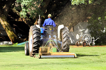 Image showing  Lawnmower Used to Prepare Sports Field