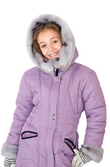 Image showing Girl in a winter jacket