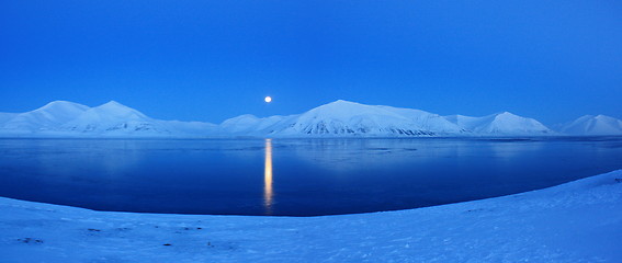 Image showing blue light on Svalbard