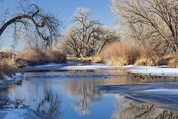 Image showing  winter river in Colorado