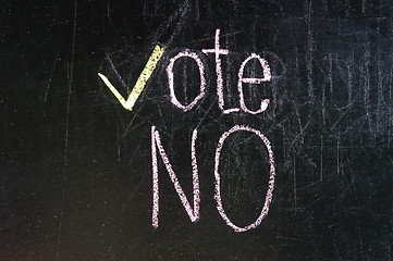 Image showing Vote written on blackboard 