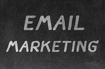 Image showing Marketing concept: Email marketing on blackboard 