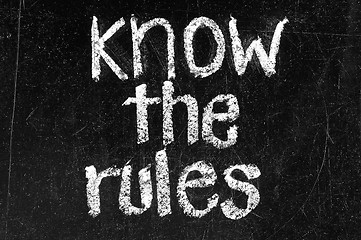 Image showing know the rules