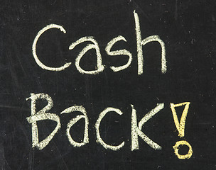 Image showing Chalk drawing - Cash back 