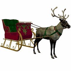 Image showing Reindeer&Sleigh