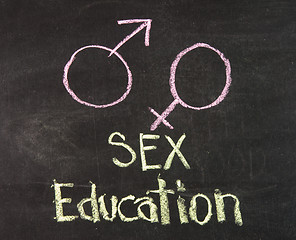 Image showing Sex education with gender symbols