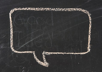 Image showing Chalk drawing - Speech bubble