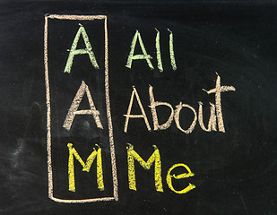 Image showing Acronym of AAM for All About Me