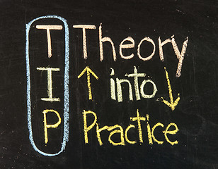 Image showing TIP acronym for theory into practice