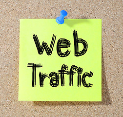 Image showing Web Traffic paper note