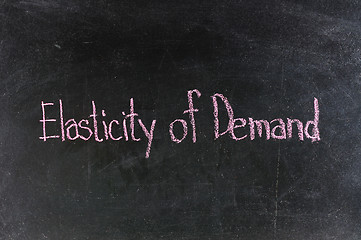 Image showing Background concept wordcloud illustration of price elasticity of demand .