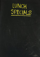 Image showing  lunch specials on blackboard in vertical