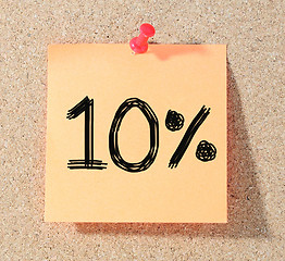 Image showing Memo with Paper Clip - 10 % 