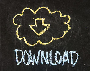 Image showing Cloud download