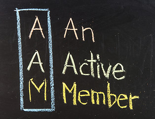 Image showing Acronym of AAM for An Active Member