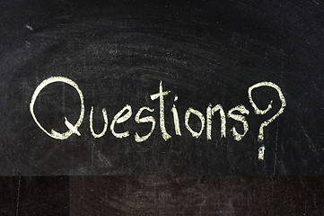 Image showing Question written on chalkboard