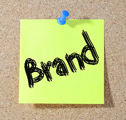 Image showing The word BRAND is magnified. 